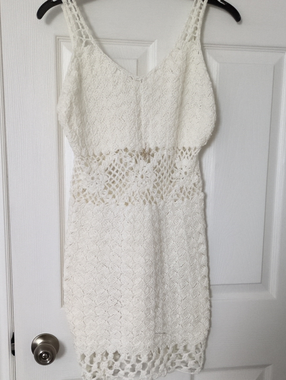 Cubavera White Crochet Mini Dress